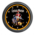 Neonwanduhr Captain Morgan Black